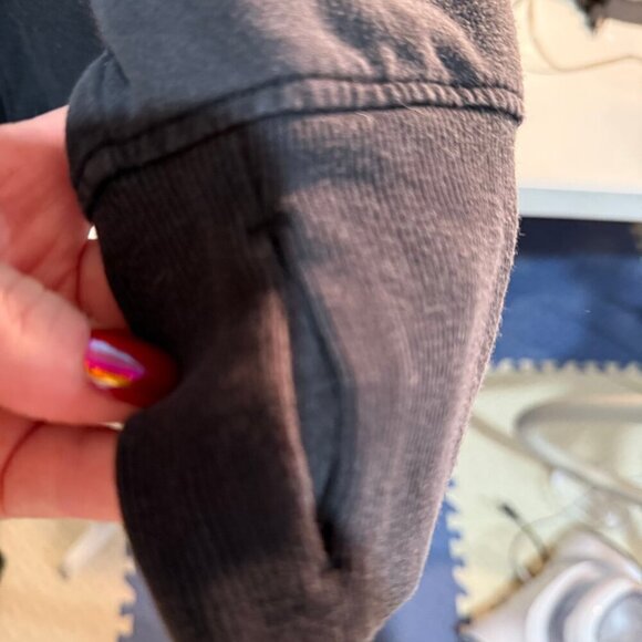 Athleta 2X Balance Sweatshirt Black Full Zip Hoodie with Thumbholes - Picture 4 of 5